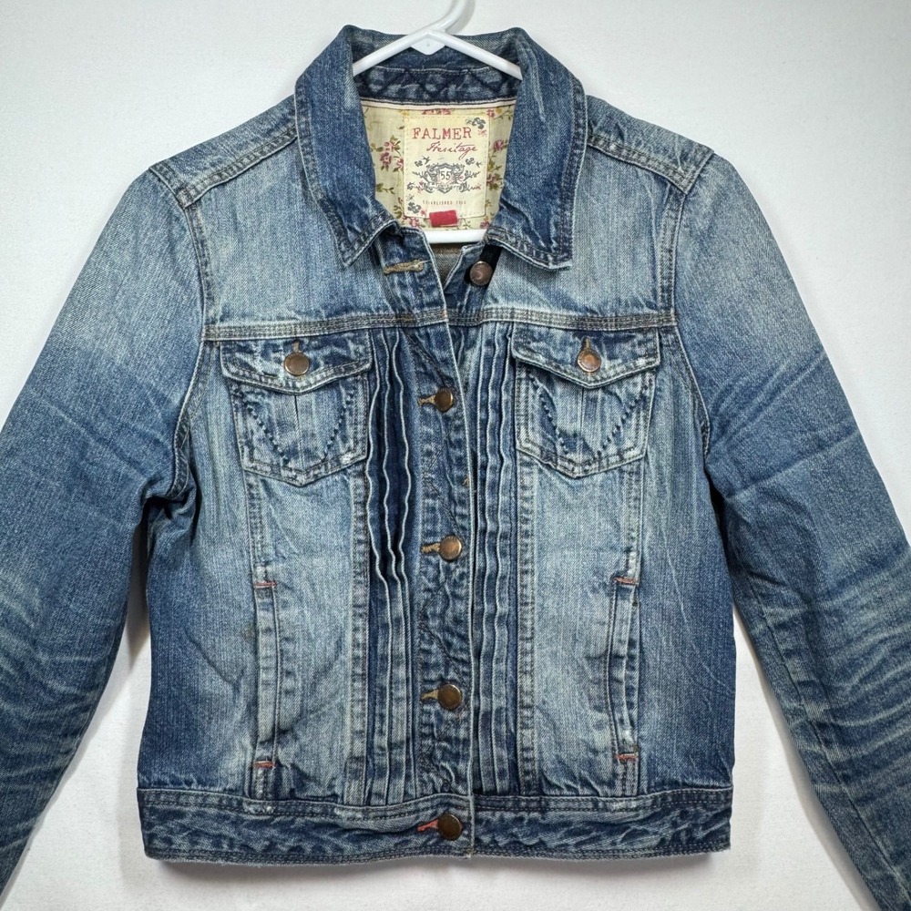 Palmer Heritage Denim Jacket Women's‎ Light Wash Fitted Size 10